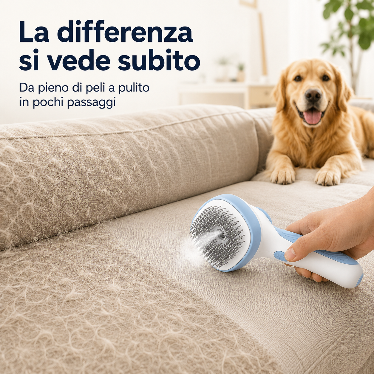 Spazzola Gatto e Cani con Vapore