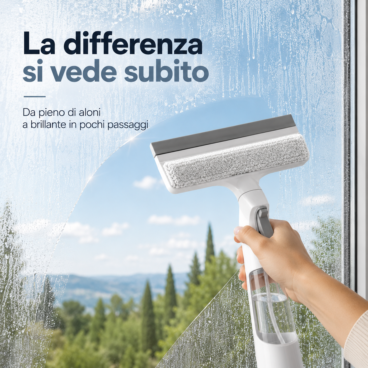 Strumento per la Pulizia delle Finestre 3 in 1