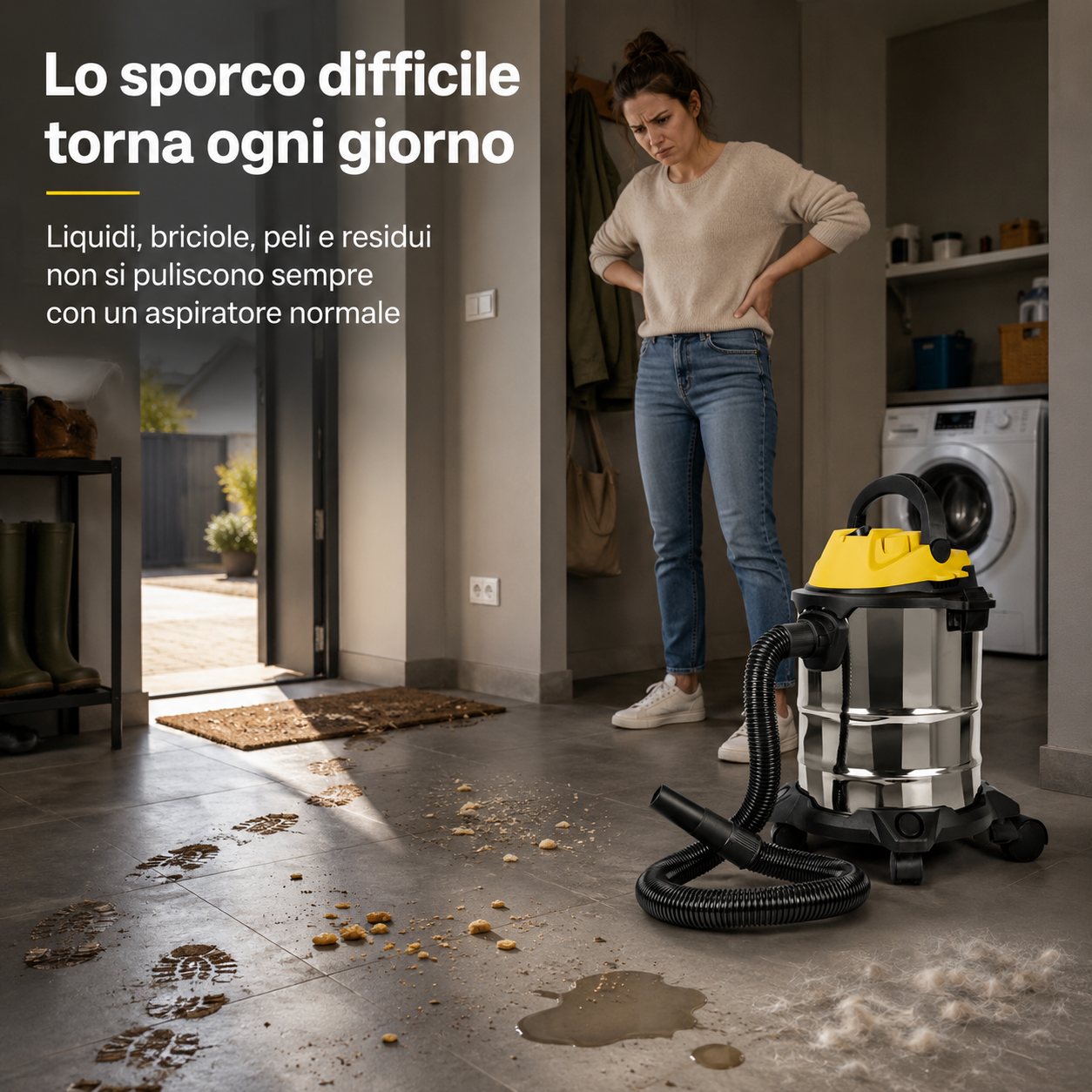 PowerClean 3in1™ – Aspiratore Solidi e Liquidi per Casa, Auto e Sporco Difficile