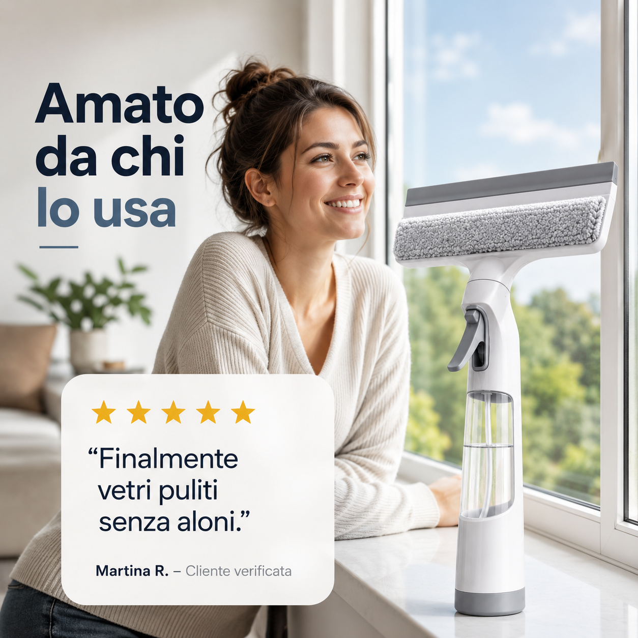 Strumento per la Pulizia delle Finestre 3 in 1