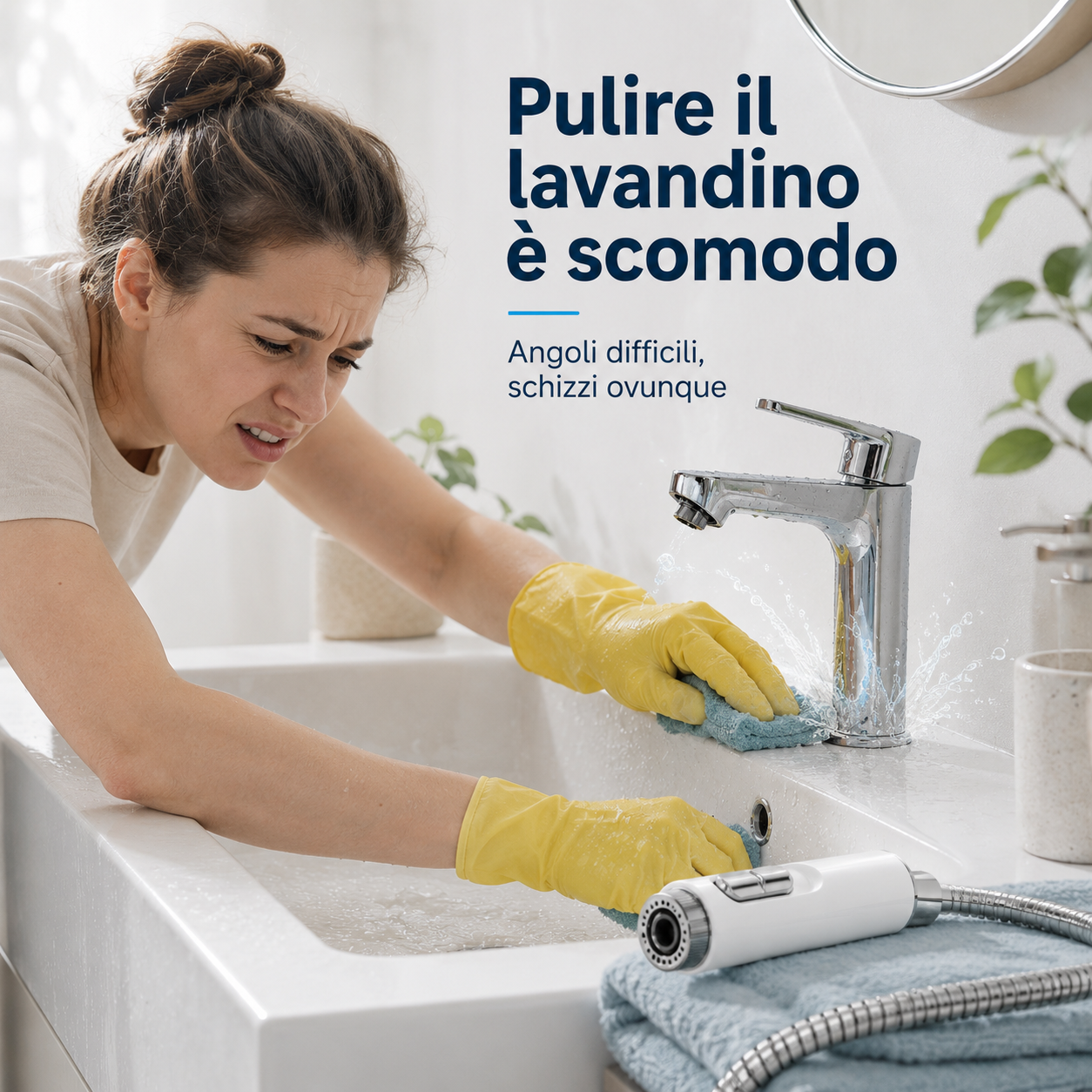Doccetta per Lavandino Bagno con Tubo Estensibile